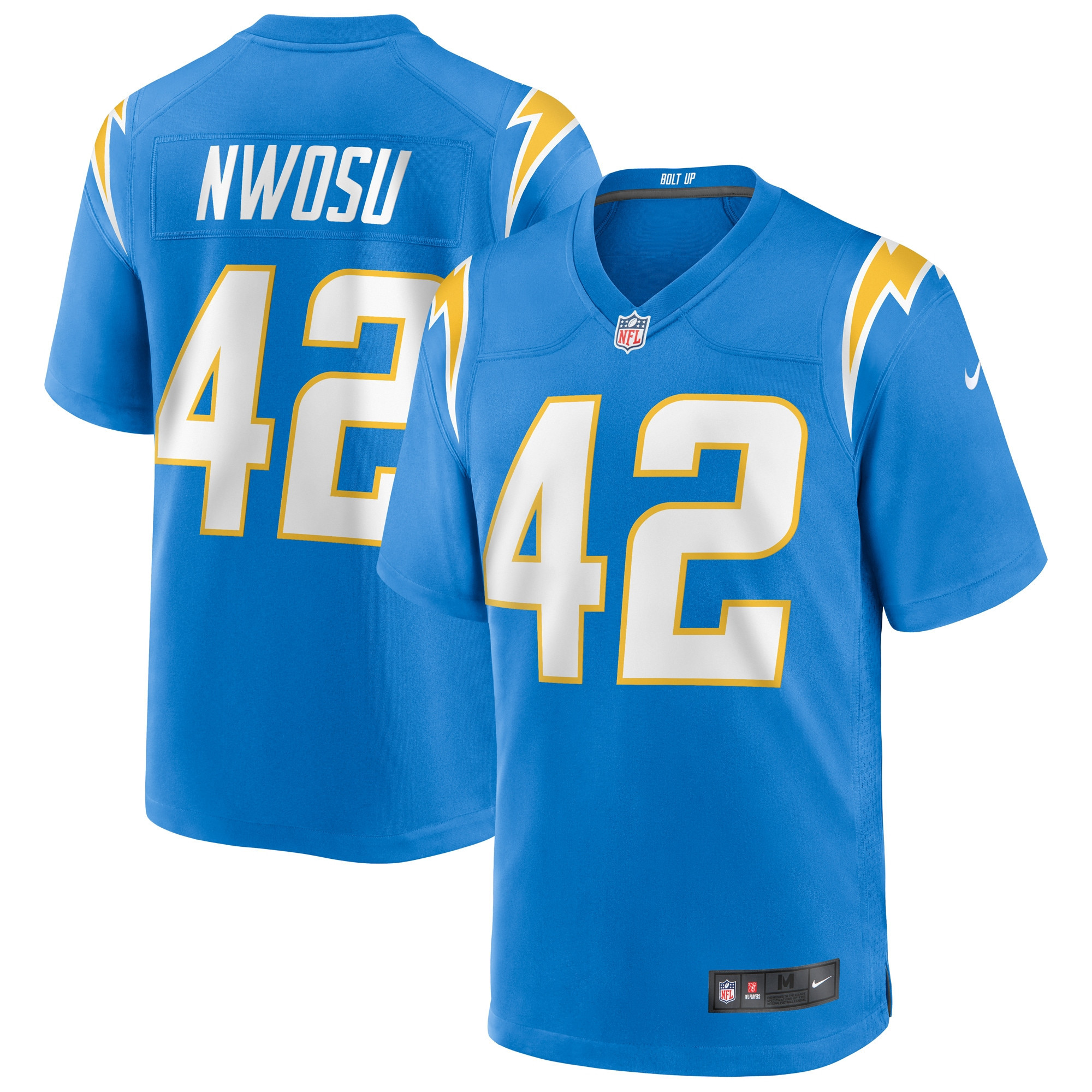 Uchenna Nwosu Los Angeles Chargers Game Jersey – Powder Blue NFL