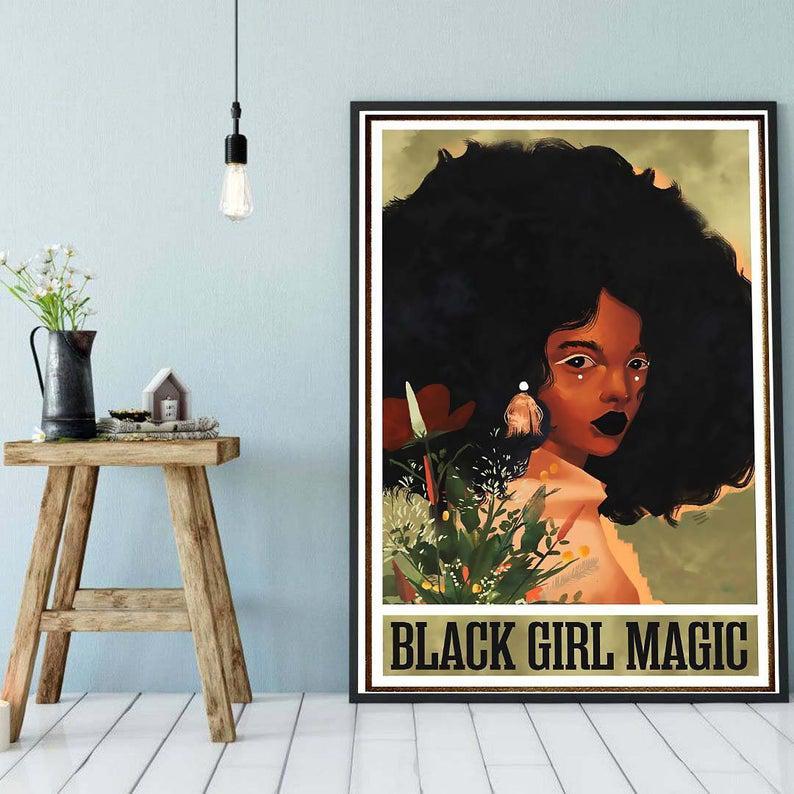 African American Poster, Black Queen Girl Art, Black Women Art, Black Girl Magic