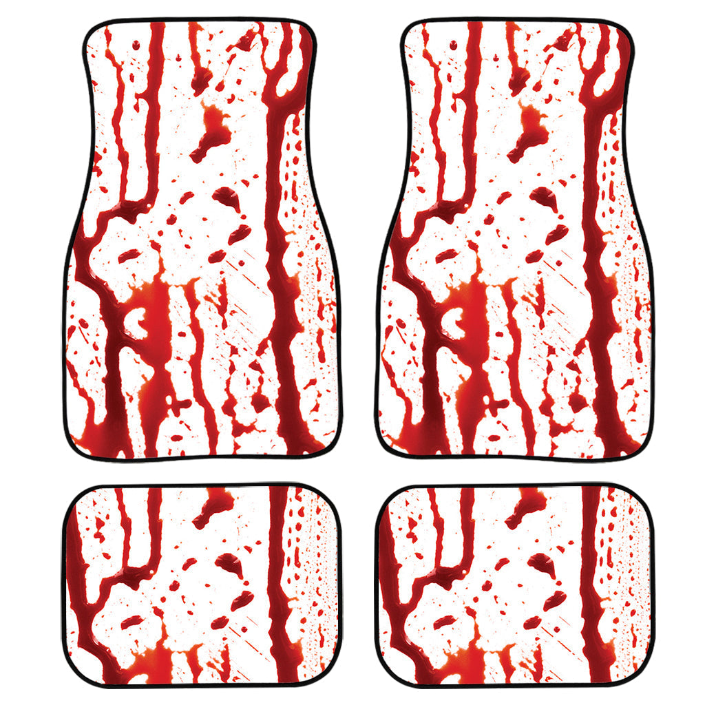 Dripping Blood Print Front And Back Car Floor Mats, Front Car Mat