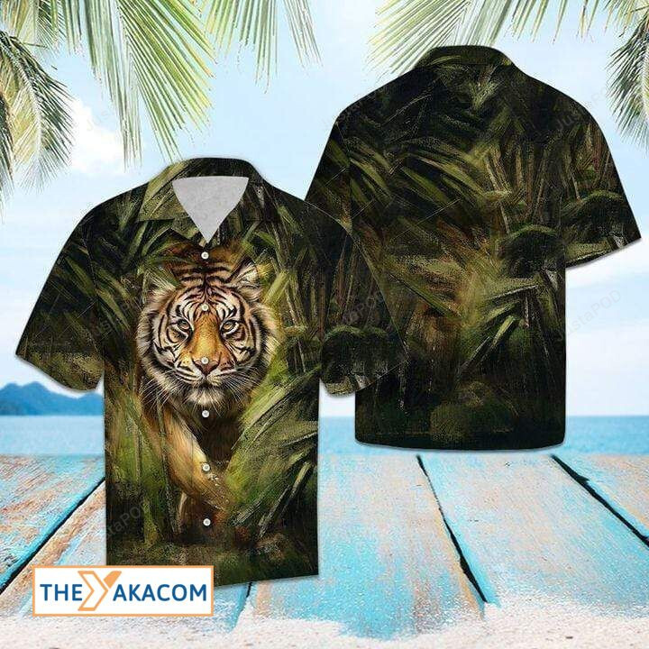 Wonderful Strong Tiger Walking Hawaii Hawaiian Shirt