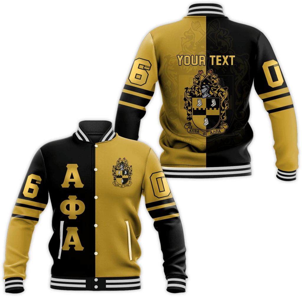 (Custom) Getteestore Jacket – Alpha Phi Alpha Half Style Baseball Jackets A31