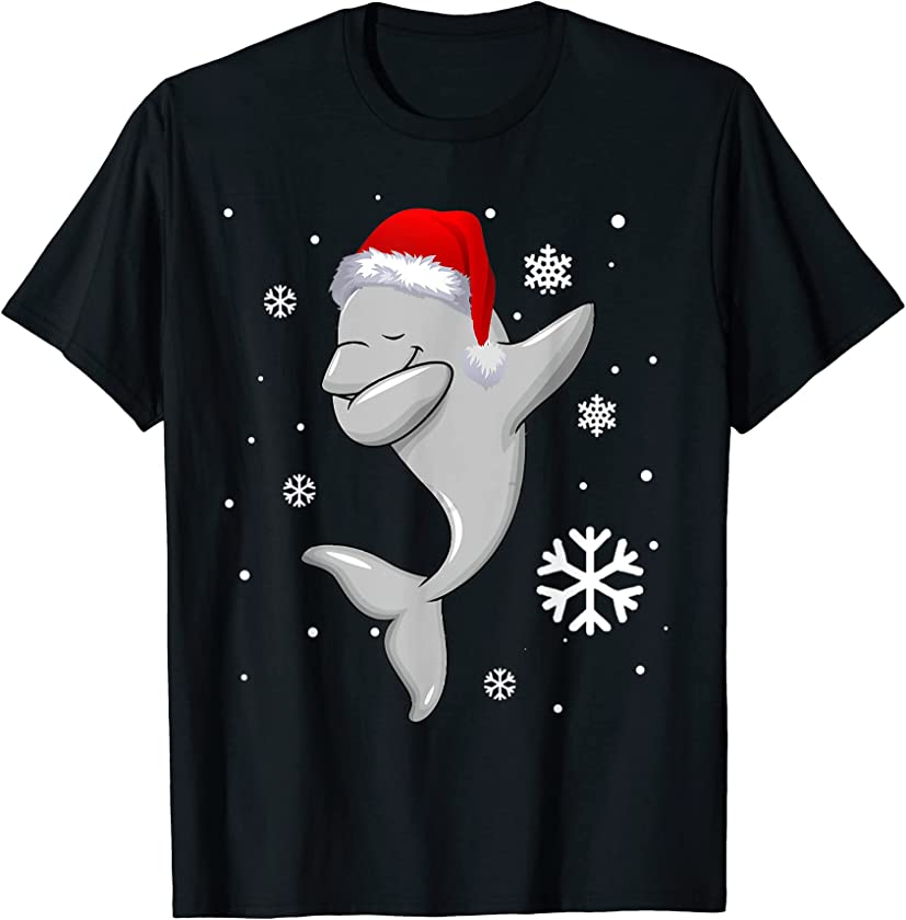 Dabbing Dolphin Christmas T-Shirt