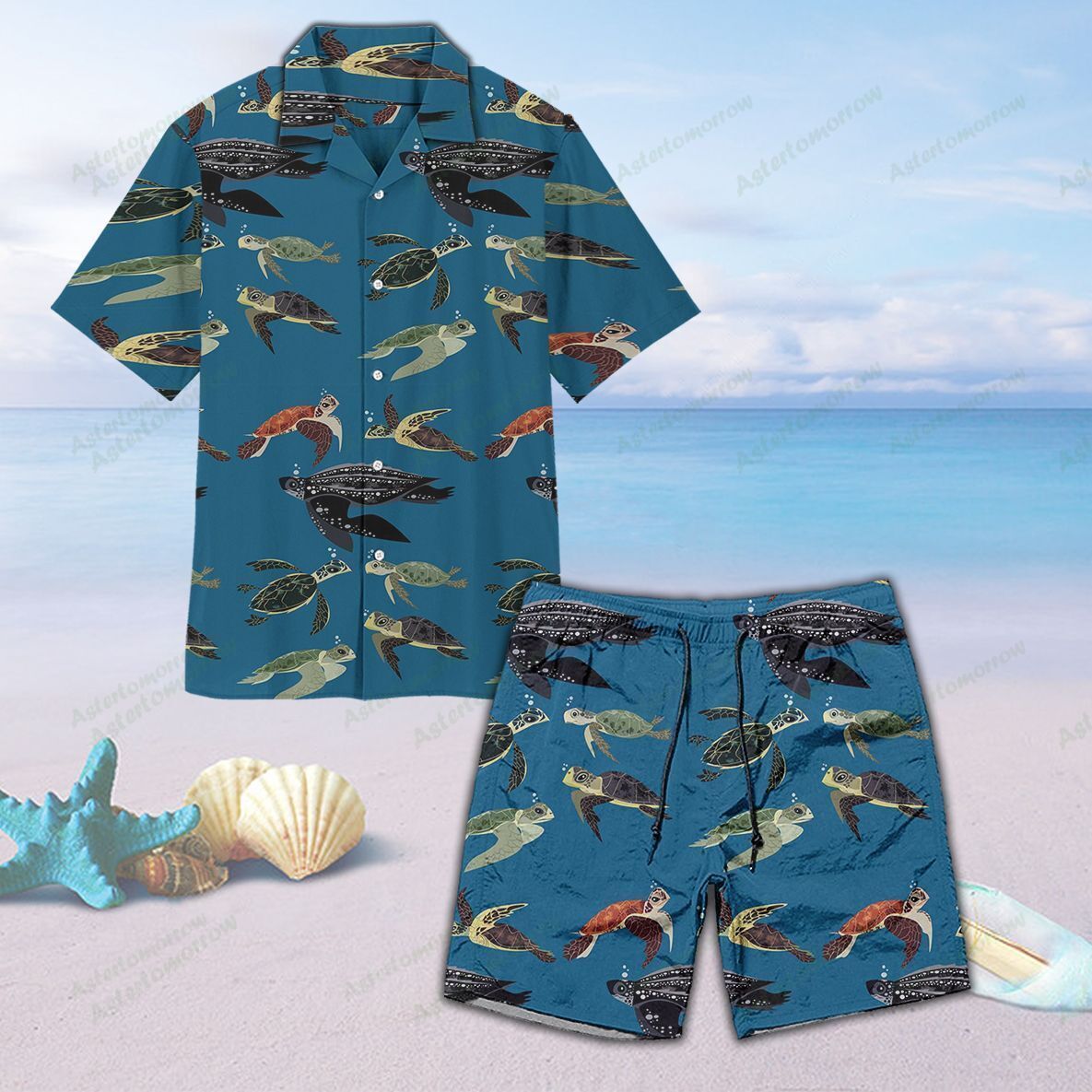 Sea Turtles Of The World Unisex Hawaiian Shirt Beach Creatures Hawaiian Ha70121