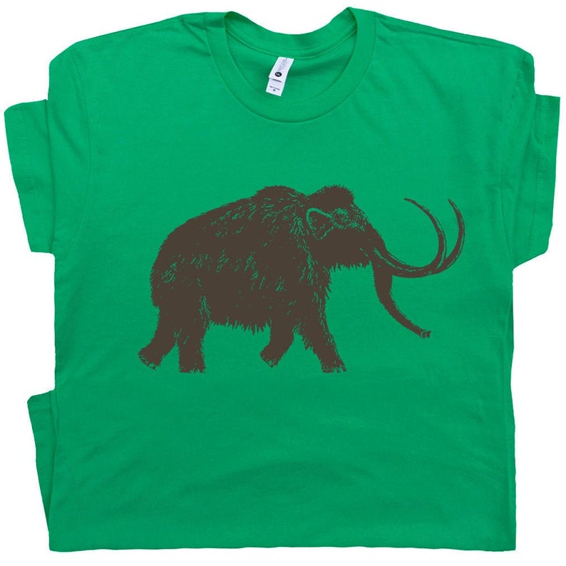 Big Woolly Mammoth T Shirt Dinosaur Shirts Cool Elephant Tee Shirts Cute Graphic Tshirt Wooly Jurassic Animal Park For Men Women Kids