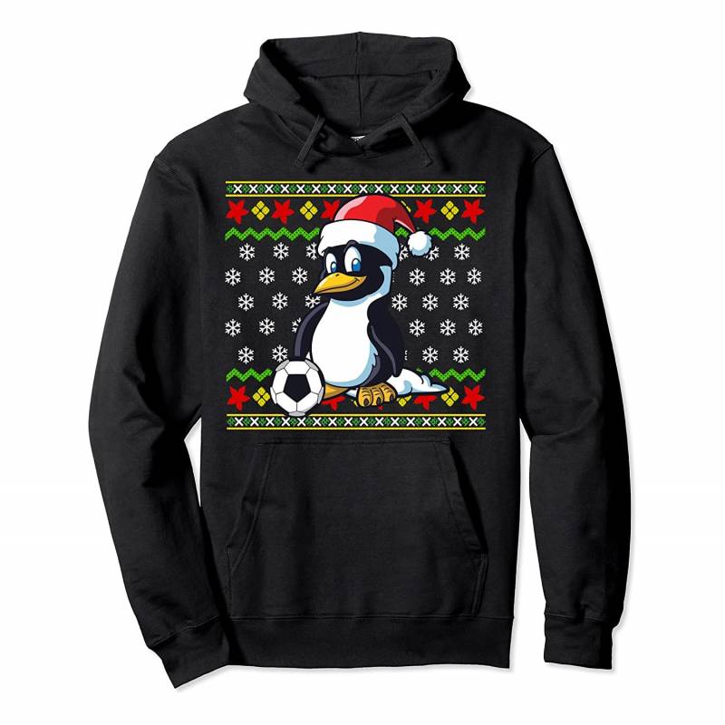 Soccer Penguin Ugly Christmas Pattern Gift Pullover Hoodie, T-Shirt, Sweatshirt