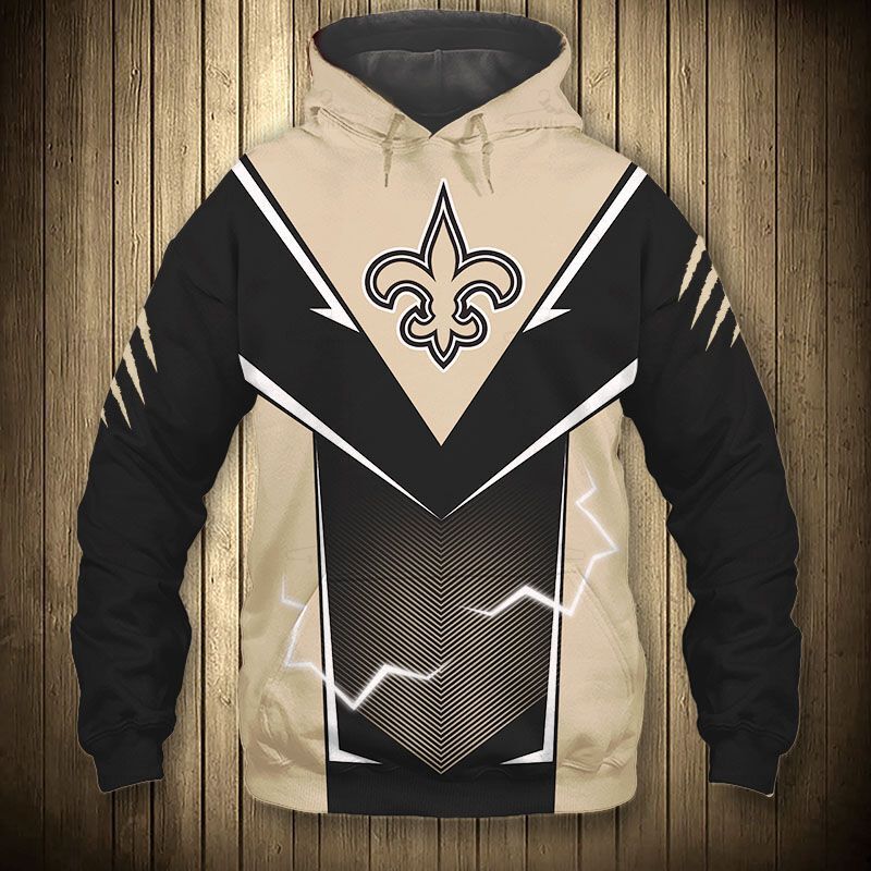 New Orleans Saints Hoodie Lightning Graphic Gift For Men