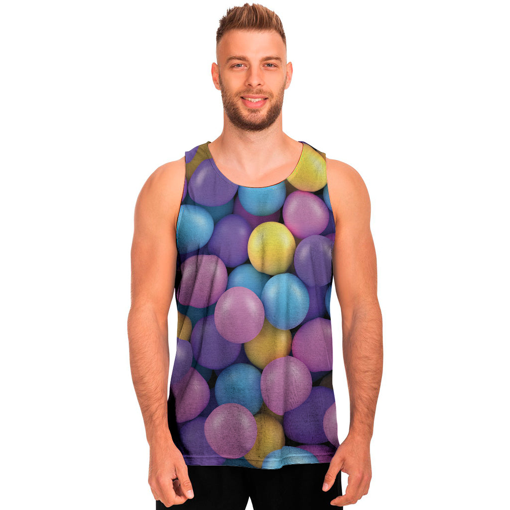 Sweet Candy Ball Pattern Print Men’S Tank Top