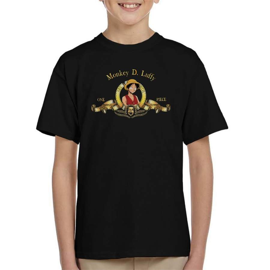 Monkey D Luffy MGM Logo One Piece Kid’s T-shirt
