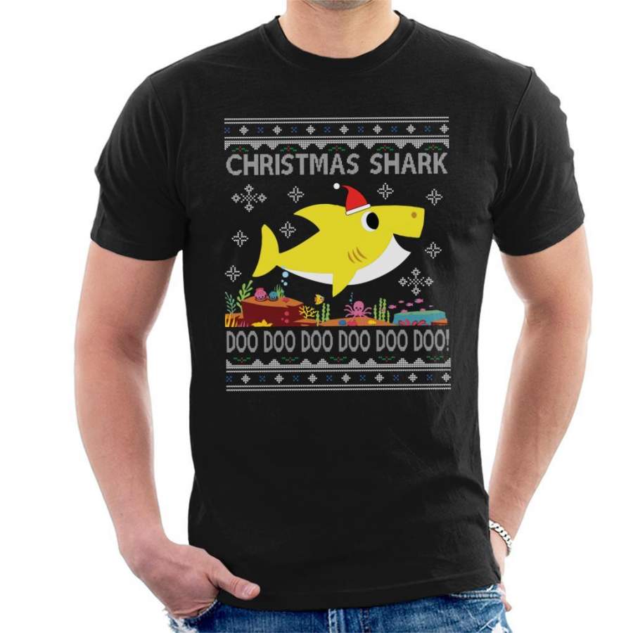 Baby Shark Christmas Knit Men’s T-Shirt