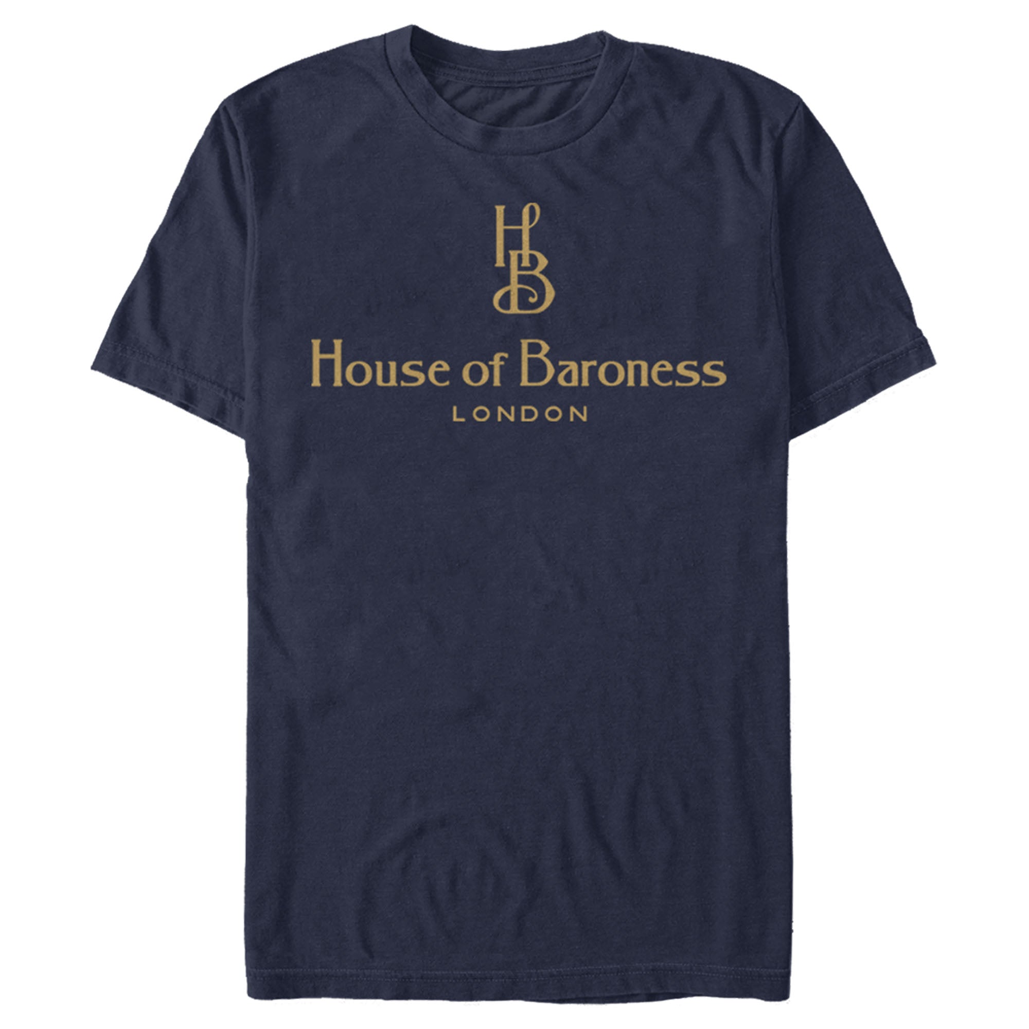 Cruella Men’S House Of Baroness London Logo Gold  T-Shirt