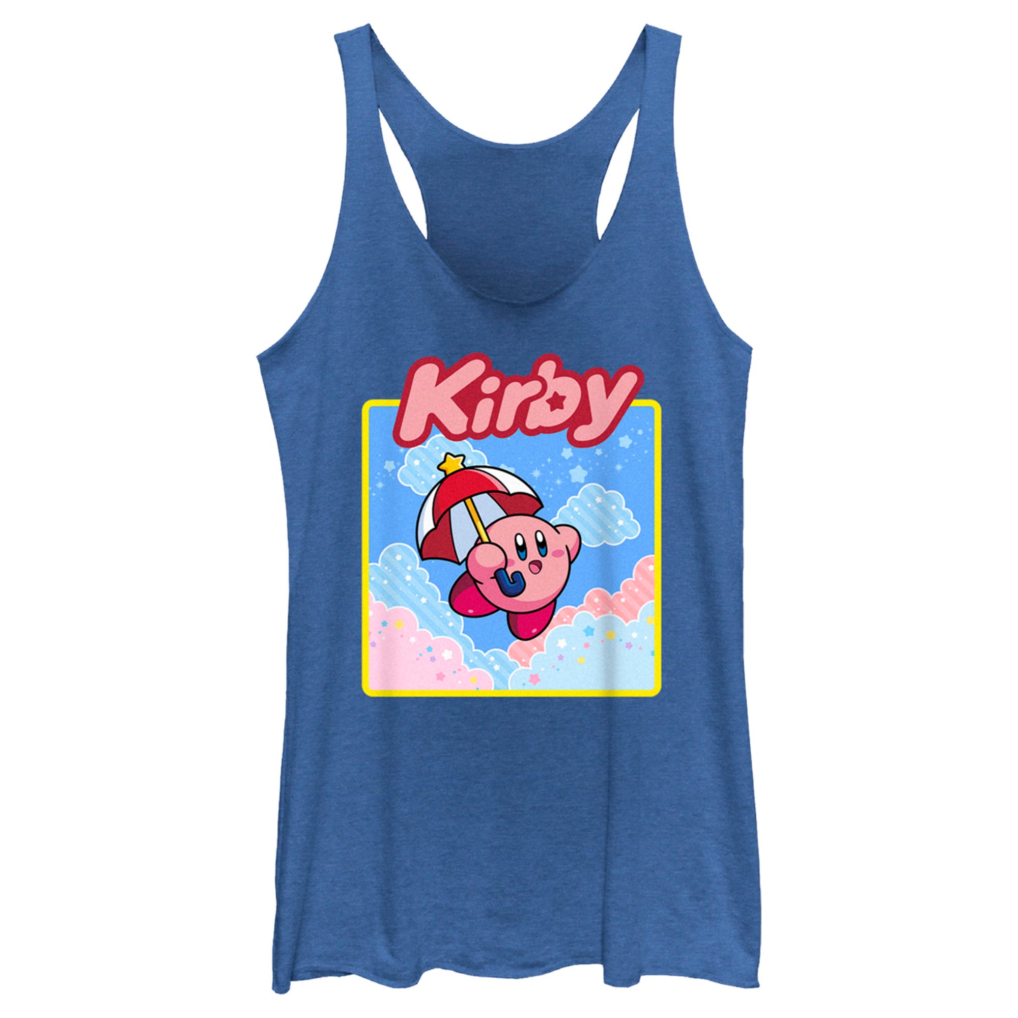 Women’S Nintendo Kirby Flying Portrait Racerback Tank Top