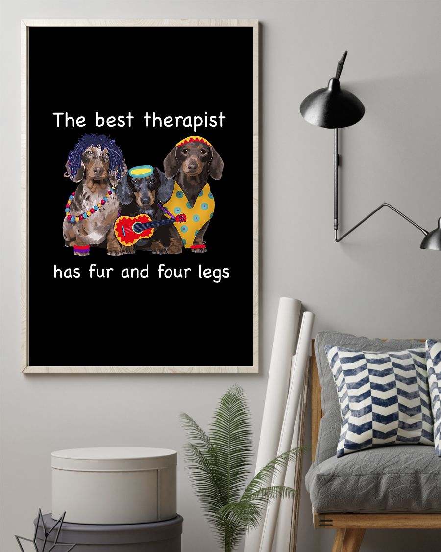 dachshund the best therapist poster