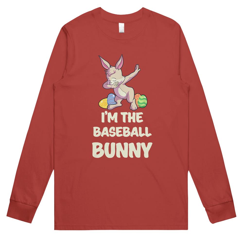 Baseball Bunny Matching Family Group Easter Party Long Sleeve T Shirts