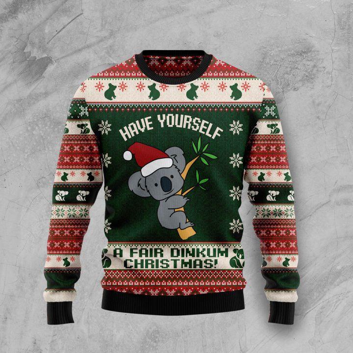 Australian Fair Dinkum Christmas Christmas Ugly Sweater | Unisex | Full Size | Adult | Colorful | US1463