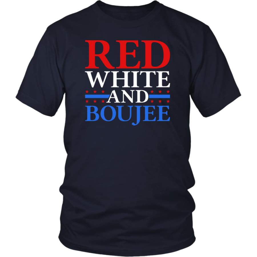 Red White And Boujee Funny 4th Of July Sparkles T-Shirt