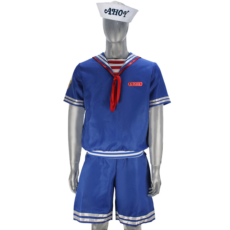 2020 Cosplay Costume Stranger Things Season 3 Robin Steve Harrington Scoops Ahoy Adult Men/women Halloween Suit Sailor Uniform alx