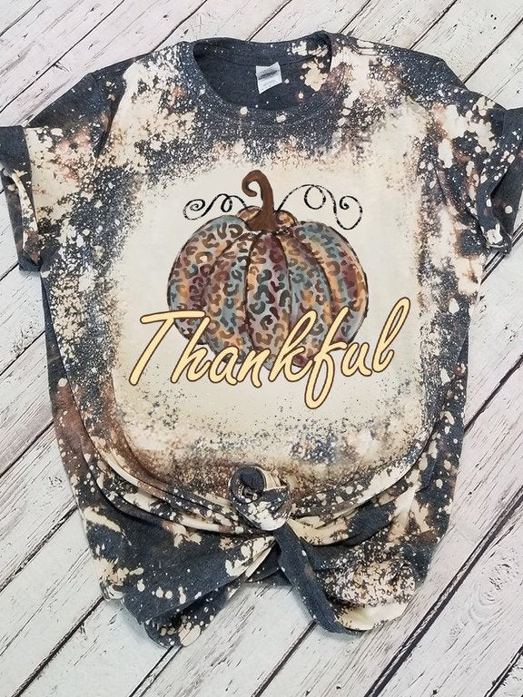 Thankful Leopard Pumpkin 3D Hoodies T-Shirt Long Sleeve Thanksgiving Gifts For Men Women Friends – T43