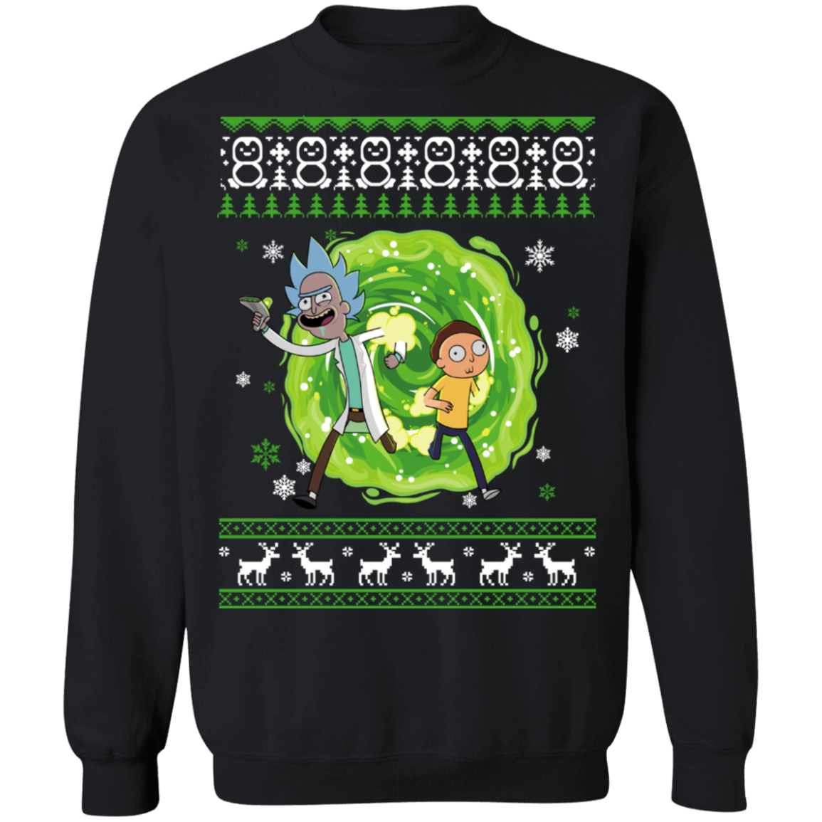 Ugly Christmas Sweater Rick And Morty