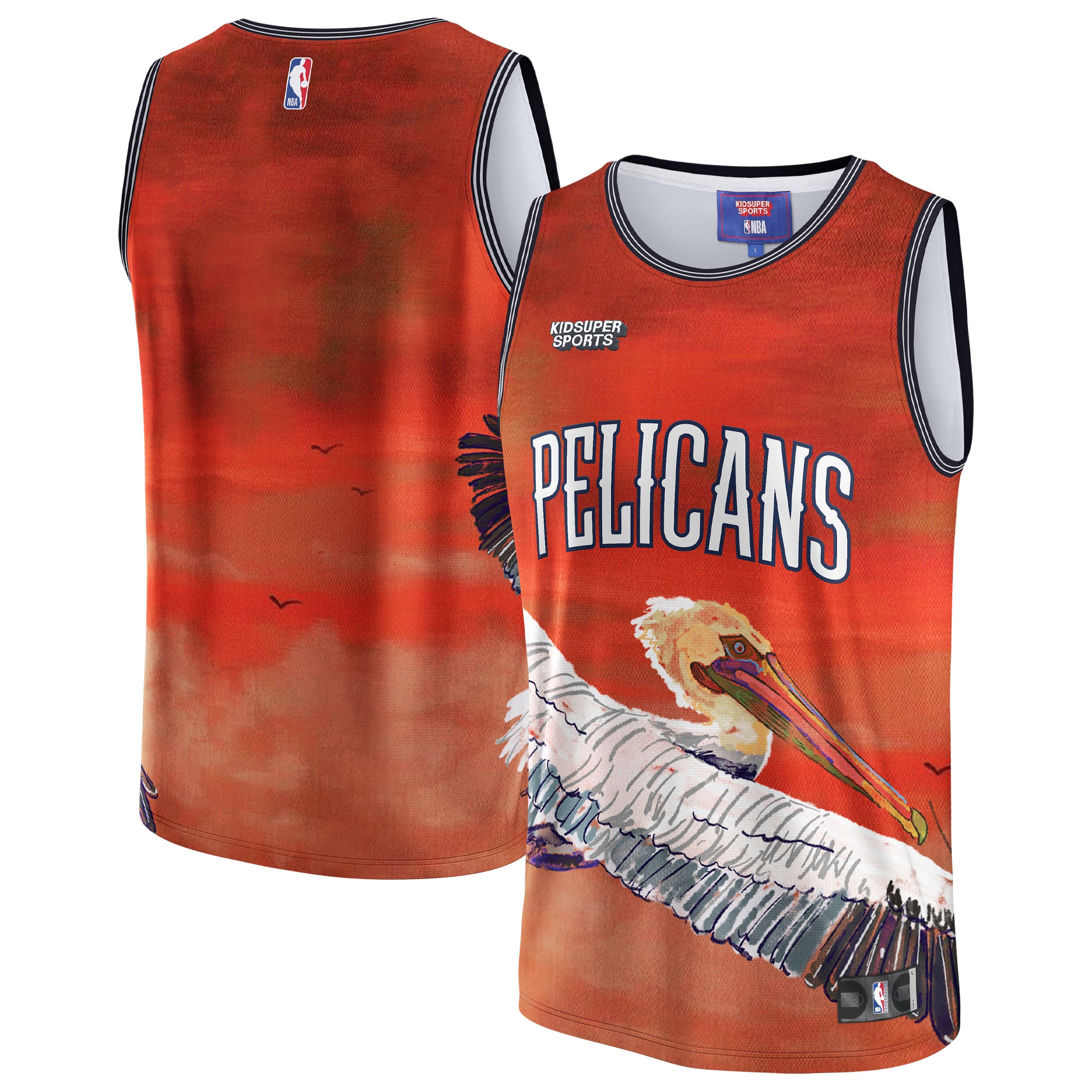 New Orleans Pelicans NBA & KidSuper Studios by Unisex Hometown Jersey – Red