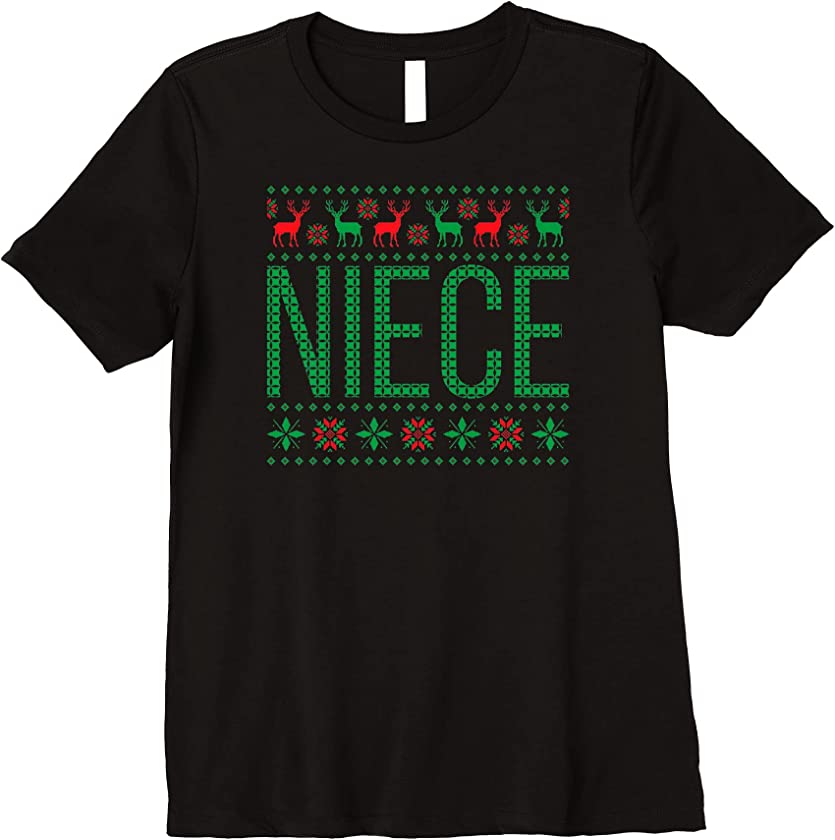 Xmas Matching Outfits for Holiday Party Niece Ugly Christmas Premium T-Shirt