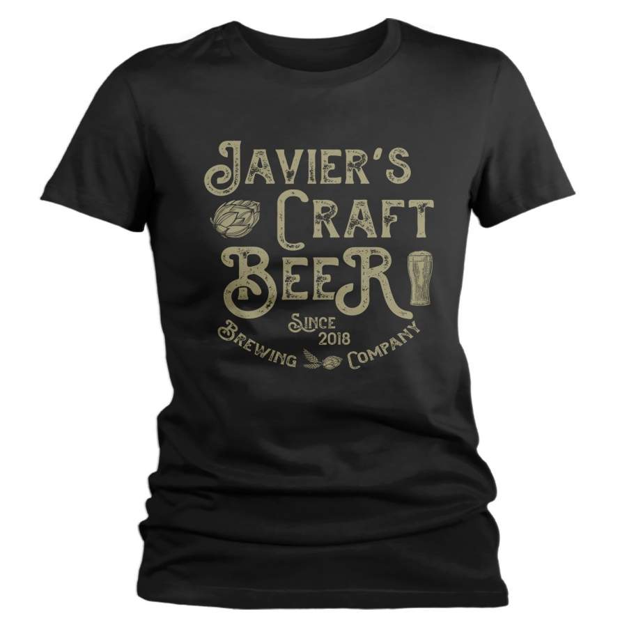 Women’s Personalized Brewing T-Shirt Custom Brewery Shirt Vintage TShirt Customized Tee Craft Beer Shirts Brewing Shirt