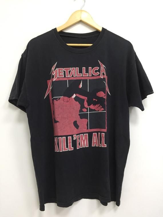 Vintage 94S Metallica Band Shirt Arge Size Kill Em All Album Heavy Metal Iron Maiden Sodom Slayer Kreator Venom Shirt