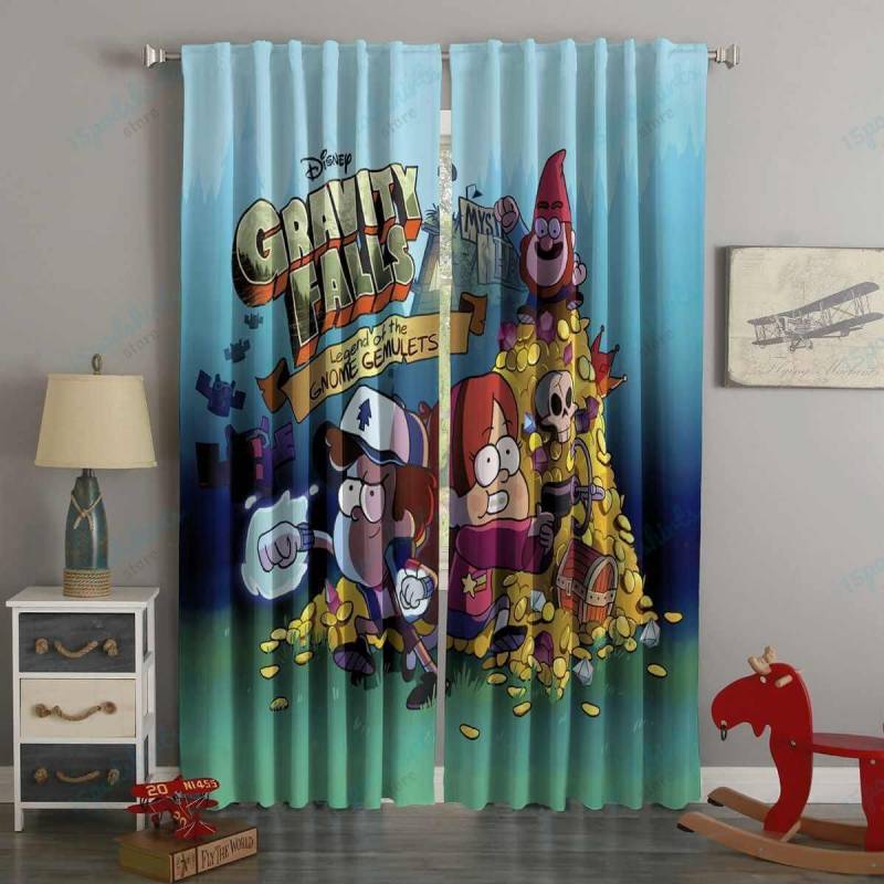 3D Printed Gravity Falls Style Custom Living Room Curtains