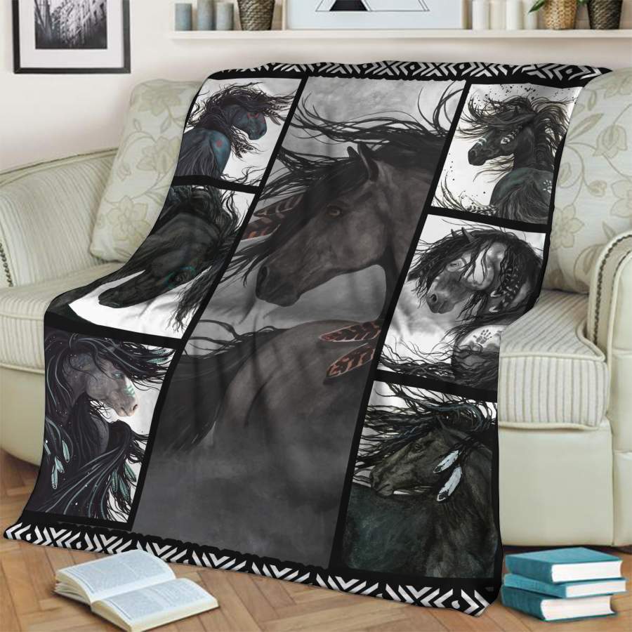 Majestic Horse 3D Throw Blanket