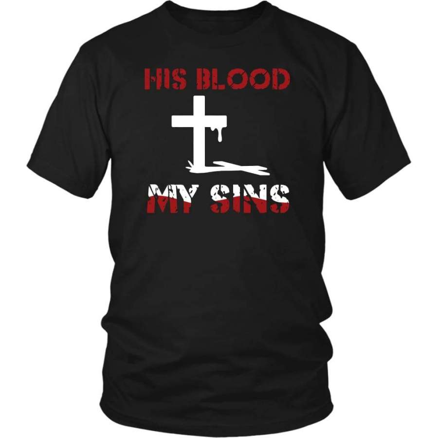 His blood and my sins christian t-shirt | Jesus shirts