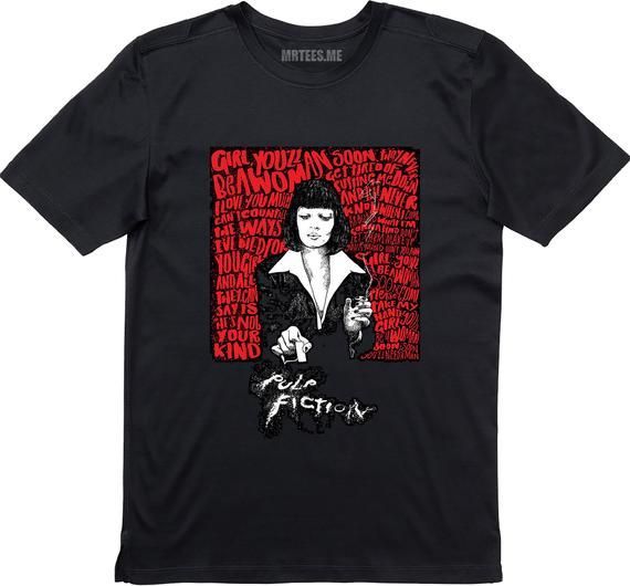 Pulp Fiction Shirtvintage Movie Quentin Tarantino Costume Cult Classic Adult Kids Sizes Top 0026 Shirt