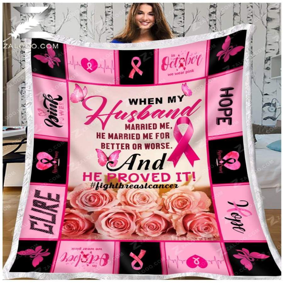 Zalooo – Fleece Blanket – Breast Cancer – Fight Breast Cancer