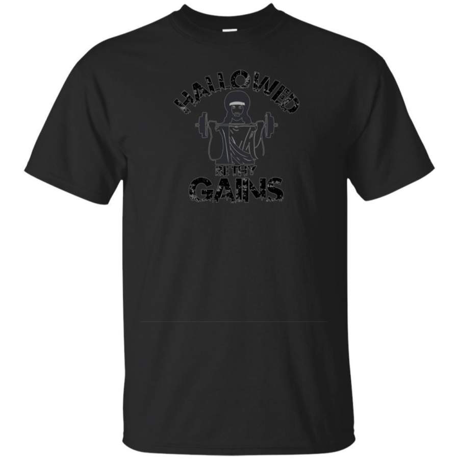 AGR Hallowed Be Thy Gains Jesus Gym T-shirt