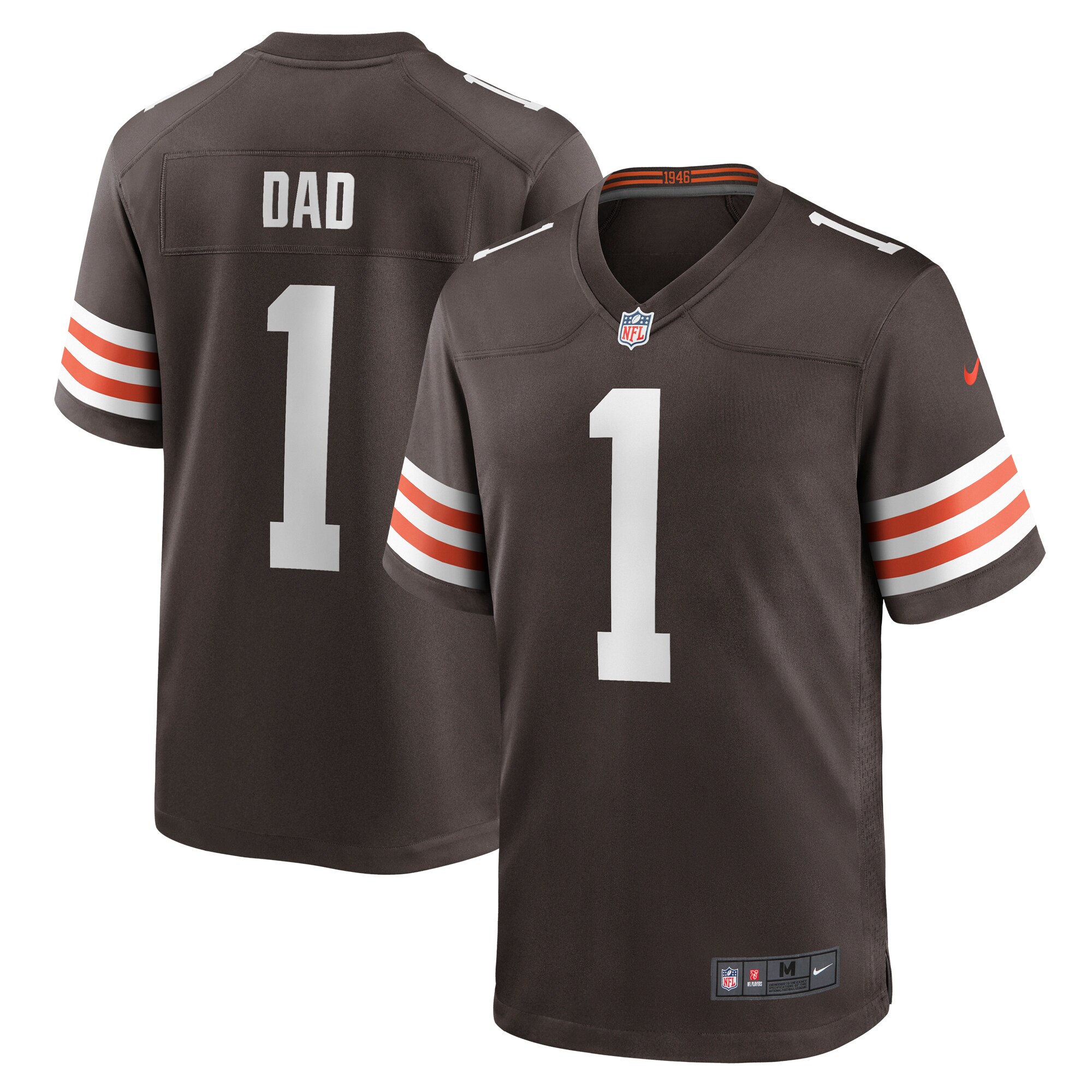 Number 1 Dad Cleveland Browns Game Jersey – Brown