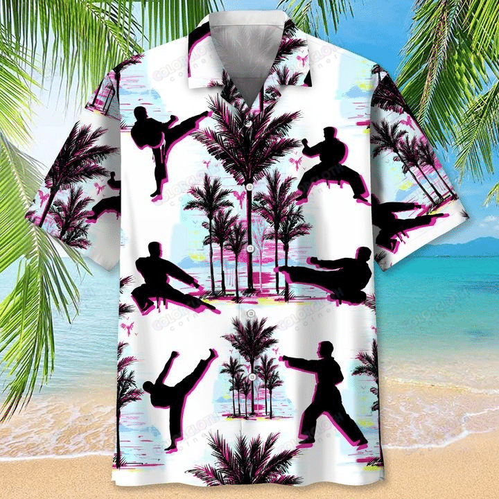 Karate Abstract Background Hawaiian Shirt Ha22488