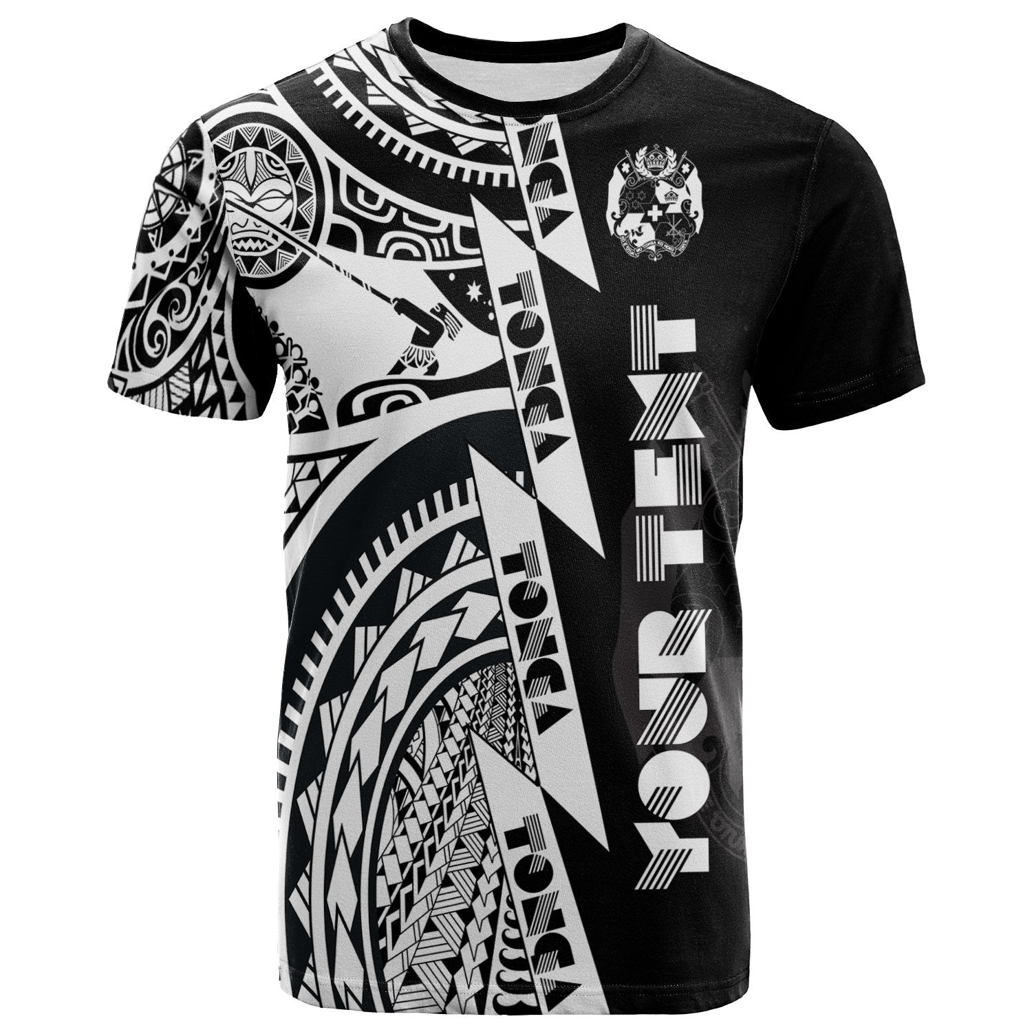 (Custom Personalised) Polynesian Tonga Tshirt – Maui Moana Tattoo With Seal Tonga White