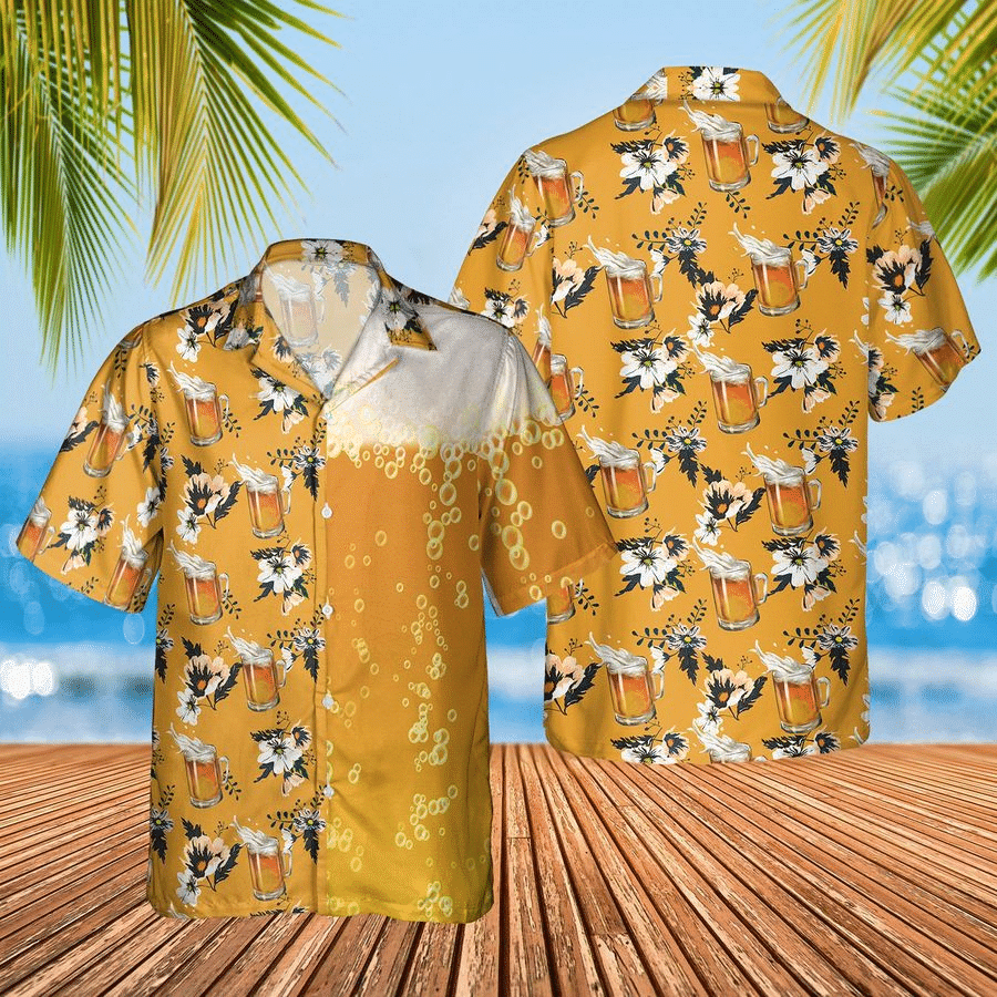 Beer Flower Hawaiian Shirt Tv055913