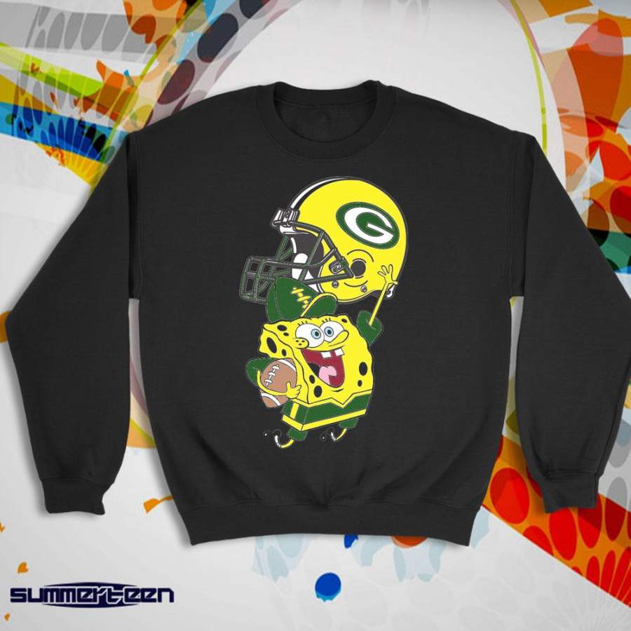 Spongebob Is Cheering On The Green Bay Packers Women’S Sweatshirt