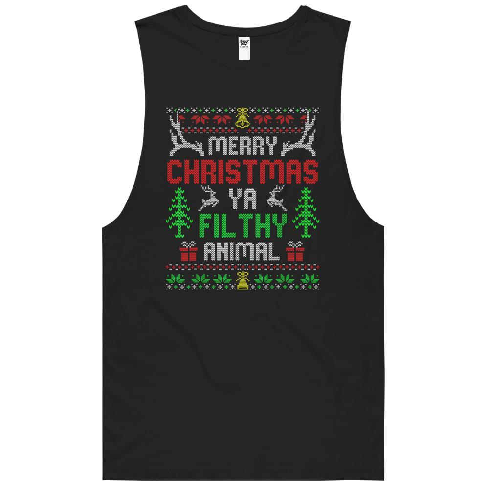 Alone At Home Movies Merry Christmas You Filty Animal Ugly Tank Top