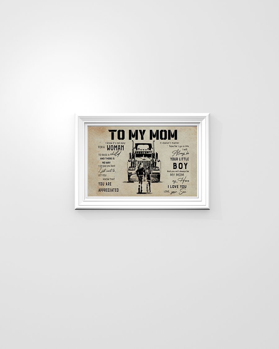Truck Print, Son To Mom Horizontal Canvas And Poster – Gift For Mom | Wall Decor Visual Art