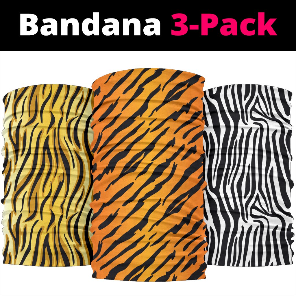 Tmarc Tee Animal Print Pop Art (Lion, Tiger, Zebra) – Bandana 3 Pack