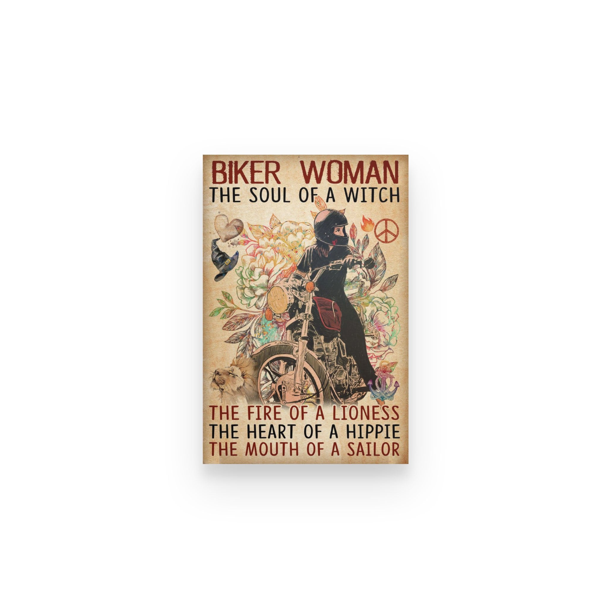 Biker Woman The Soul Witch Riding Motorcycle – Poster