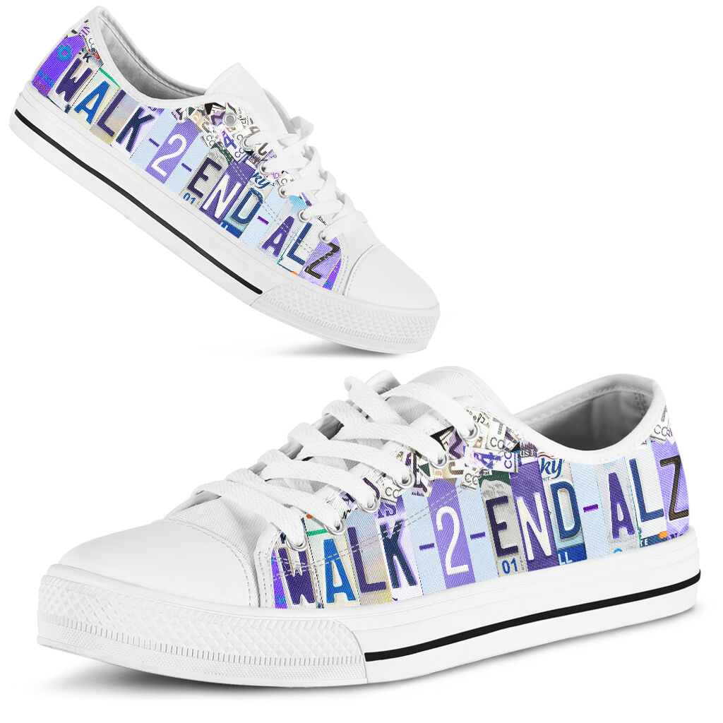 Walk To End Alzheimer Alzheimer Awareness Low Top Shoes 0622