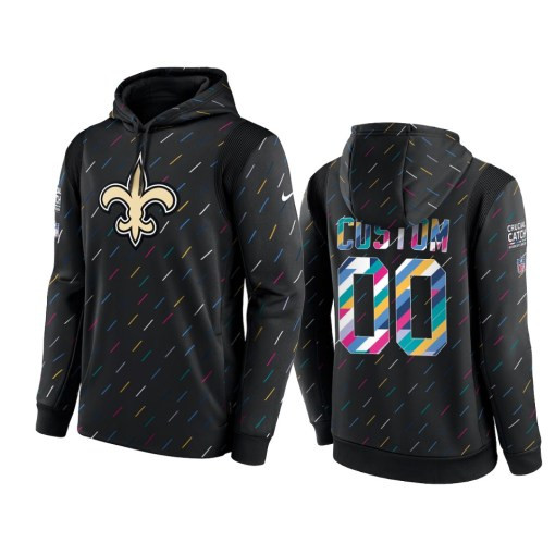 New Orleans Saints Custom Charcoal 2021 Crucial Catch Therma Pullover Hoodie