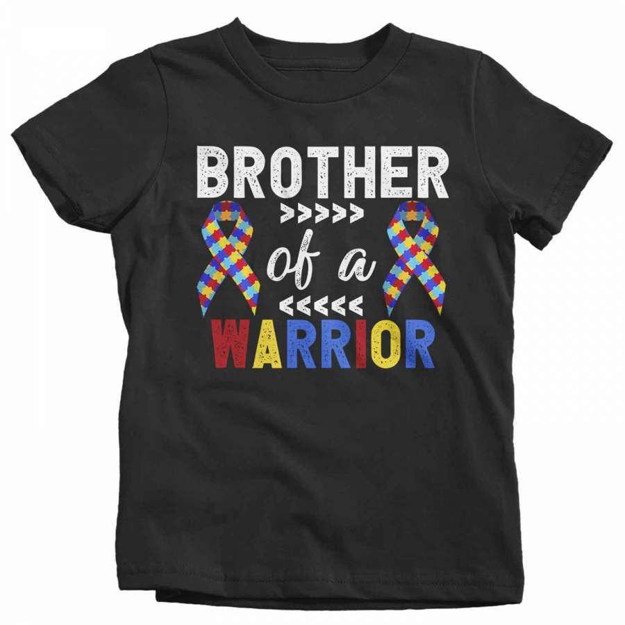 Kids Personalized Autism T Shirt Brother Of Warrior Shirts Custom Shirts Sister Cousin Shirt Custom Autism Shirt