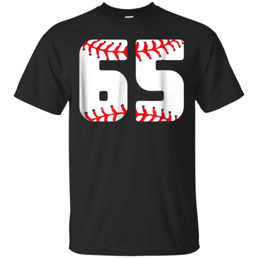 AGR Awesome 65th Birthday Gifts For Baseball Lover Tee