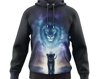 All Over Print Creative Lion Hoodie 3D Printed Men Women Pullover Animals Hooded Sweatshirts Unisex Pocket Hoodies Anniversary Gift 3D All Over Print best gift personalized