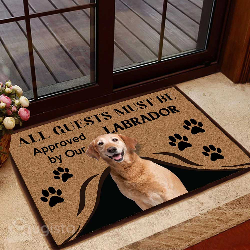 All Guests Must Be Approved By Our Labrador 01 All Over Printing Doormat Pre2292