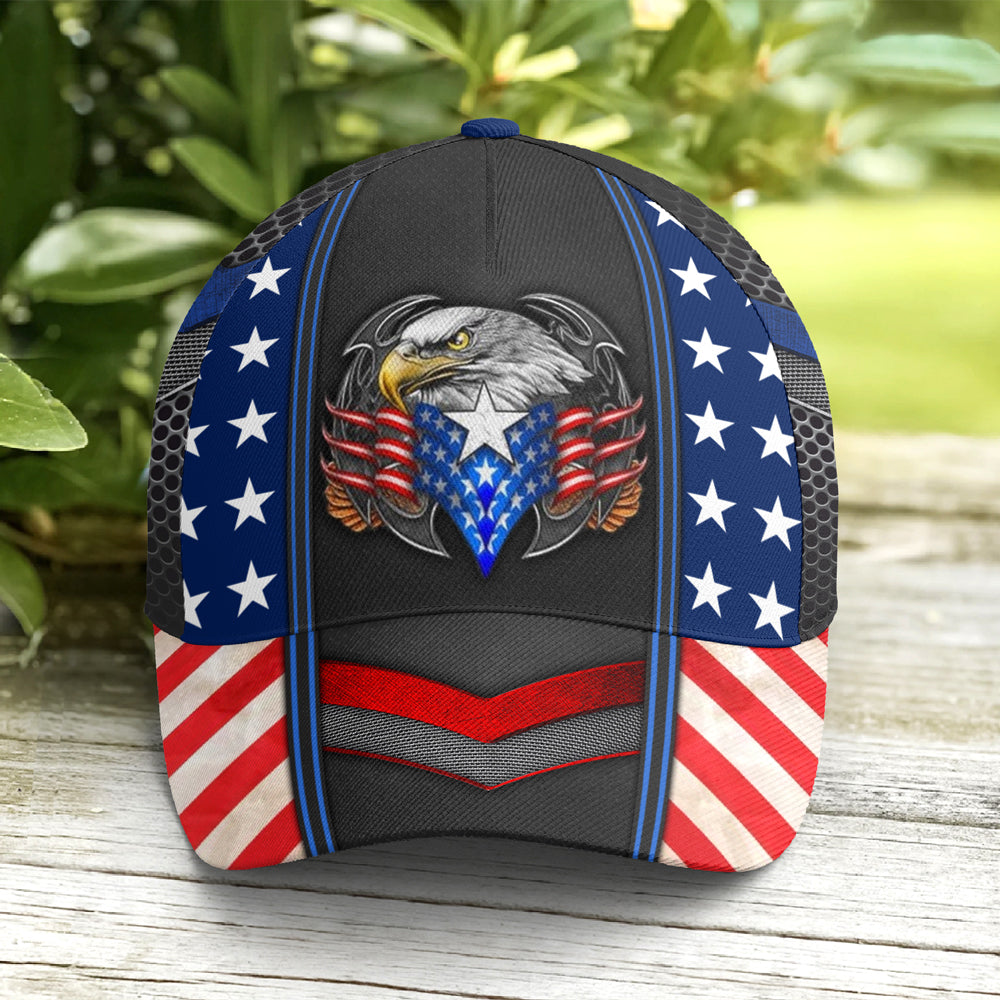 Eagles America Us Flag Metallic Baseball Cap Coolspod