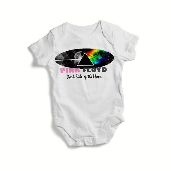 Pink Floyd Dark Side Of The Moon Toddler Hard Music Baby Bodysuit Bandana Bib Baby Shower Gif Shirt