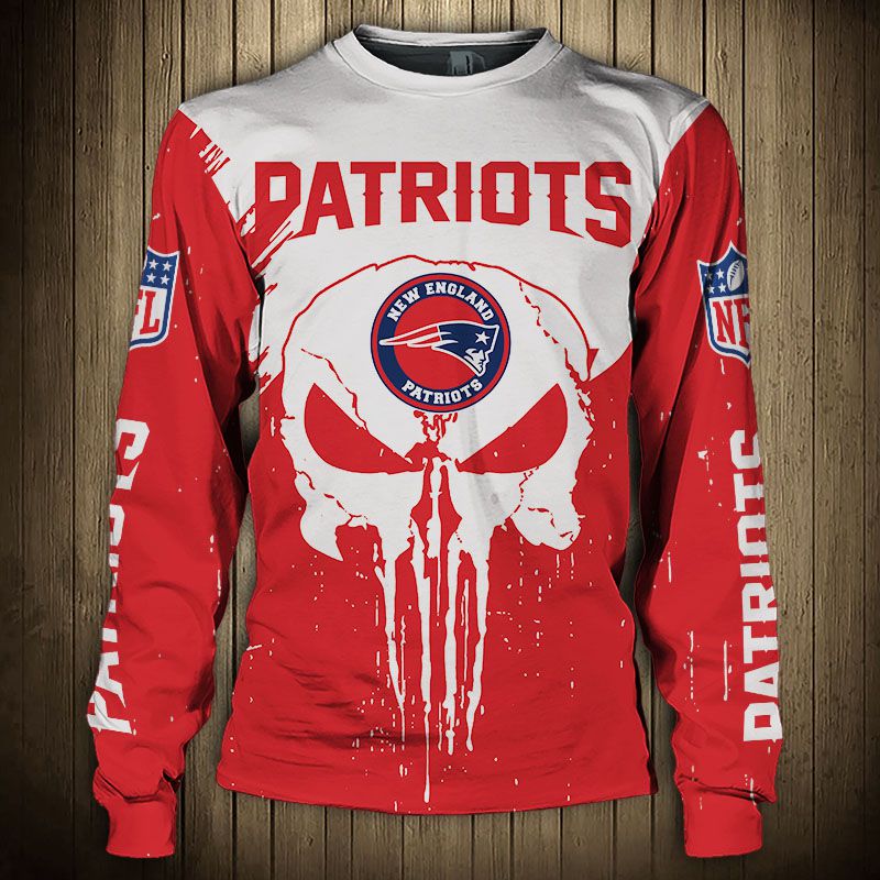 Men’S New England Patriots Sweatshirt Punisher On Sale